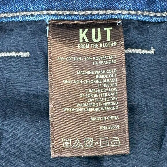 Kut from the Koth Mid Rise Straight Leg Women's Size 4 27" Inseam Medium Wash - Picture 6 of 10